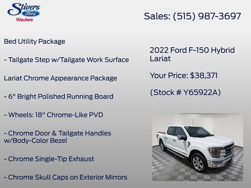 Certified 2022 Ford F150 Lariat w/ Equipment Group 502A High AWD/4WD image 28