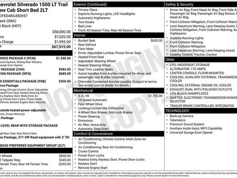 Used 2024 Chevrolet Silverado 1500 LT Trail Boss w/ Convenience Package II AWD/4WD image 3