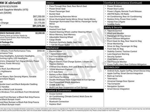 Certified 2025 BMW iX xDrive50 w/ Convenience Package image 38