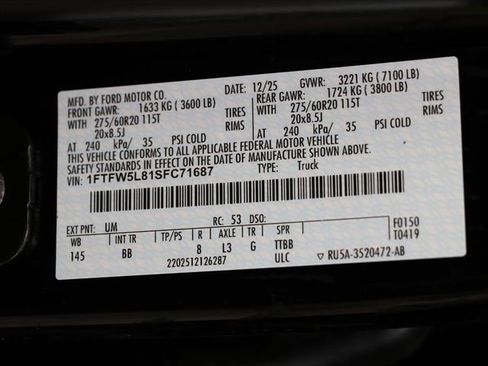 New 2025 Ford F150 Lariat w/ Equipment Group 502A High image 32