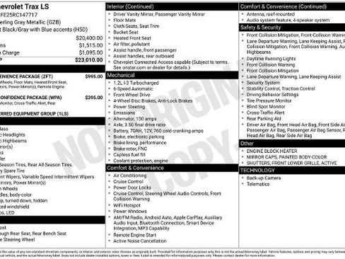 Used 2024 Chevrolet Trax LS w/ LS Convenience Package FWD image 14