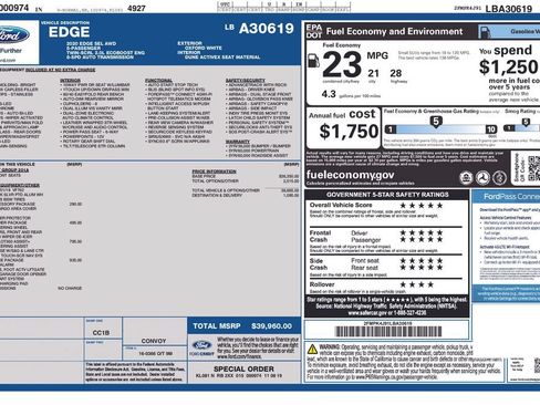 Used 2020 Ford Edge SEL w/ Convenience Package AWD/4WD image 41