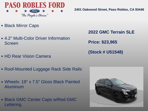 Used 2022 GMC Terrain SLE w/ Driver Convenience Package FWD image 11