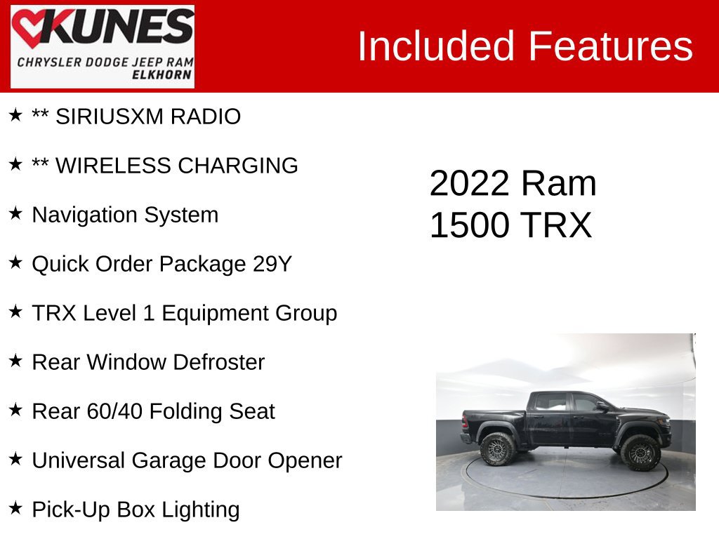 Used 2022 RAM 1500 TRX w/ TRX Level 1 Equipment Group AWD/4WD image 4