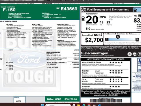Certified 2024 Ford F150 STX w/ Mobile Office Package AWD/4WD image 4