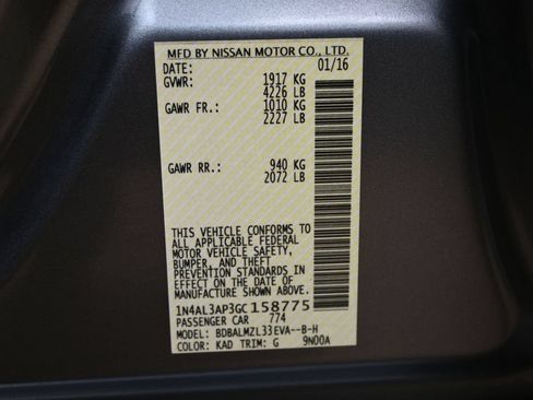 Used 2016 Nissan Altima 2.5 SV w/ Convenience Package FWD image 41