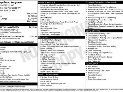 New 2026 Jeep Grand Wagoneer 4WD w/ HD Trailer Tow Package image 30