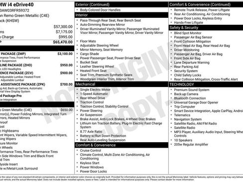 Used 2024 BMW i4 eDrive40 w/ M Sport Package RWD image 29