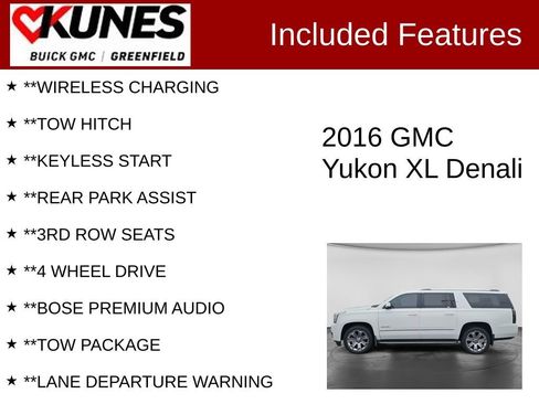 Used 2016 GMC Yukon XL Denali w/ Open Road Package AWD/4WD image 3