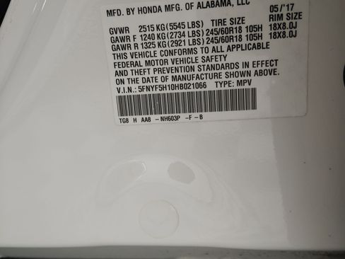 Certified 2017 Honda Pilot LX image 16