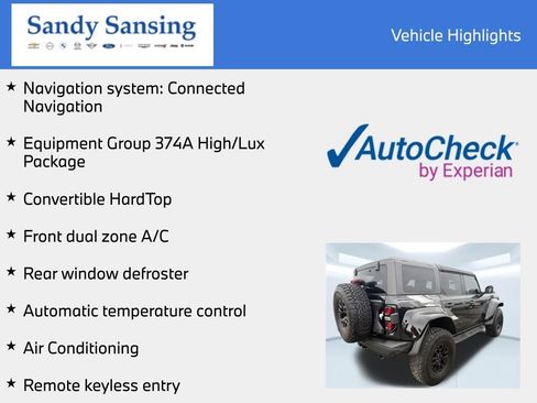 Used 2024 Ford Bronco Raptor w/ Interior Carbon Fiber Pack 6 AWD/4WD image 7