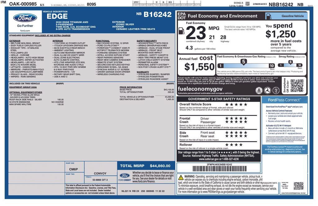Used 2022 Ford Edge Titanium AWD/4WD image 36