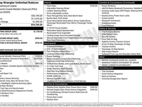 Used 2020 Jeep Wrangler Unlimited Rubicon w/ LED Lighting Group image 28