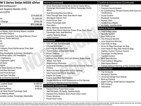 Used 2019 BMW M550i xDrive image 46