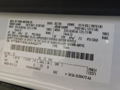 Used 2020 Ford Transit 250 Low Roof w/ Load Area Protection Package image 16