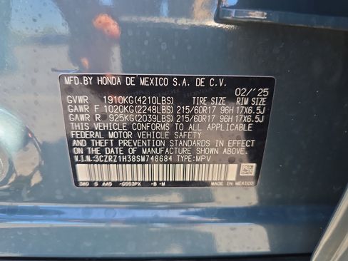 Certified 2025 Honda HR-V LX image 29