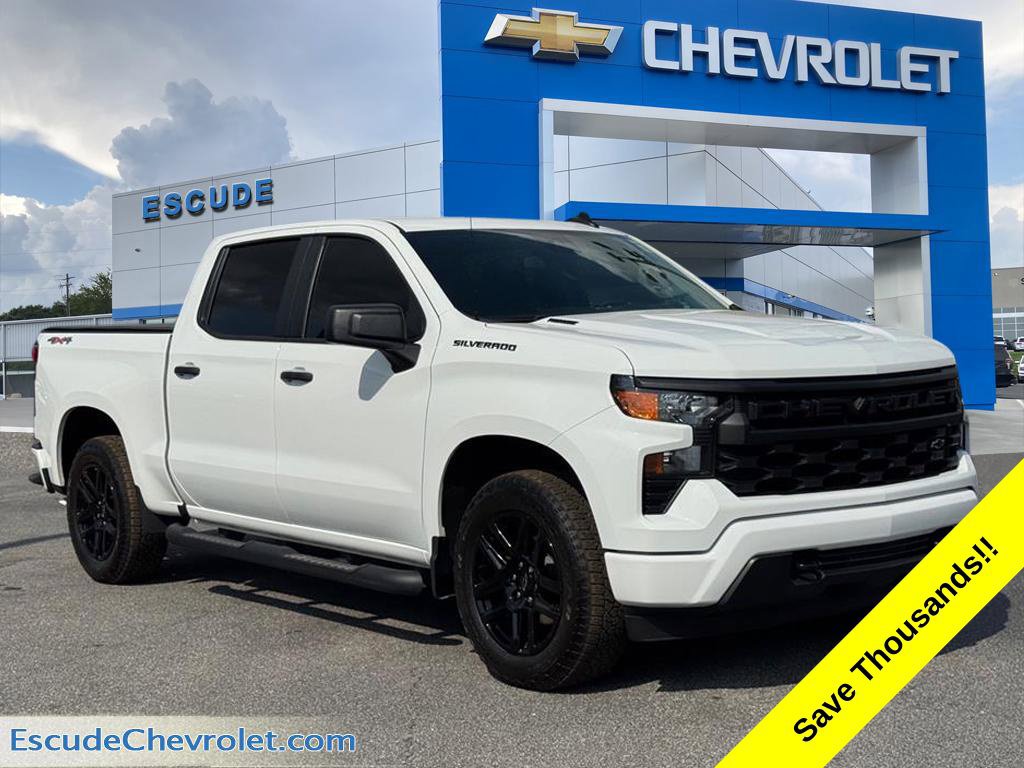 Used 2026 Chevrolet Silverado 1500 Custom w/ Turbomax Blackout Package AWD/4WD image 1