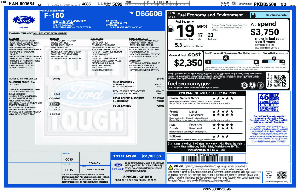 Used 2023 Ford F150 XL w/ Trailer Tow Package AWD/4WD image 22