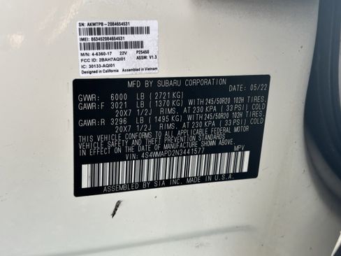 Used 2022 Subaru Ascent Limited w/ Technology Package image 31