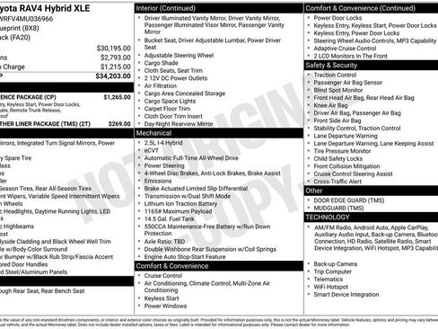 Used 2021 Toyota RAV4 XLE w/ Convenience Package AWD/4WD image 34