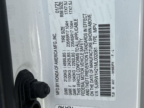 Certified 2021 Honda CR-V LX image 26