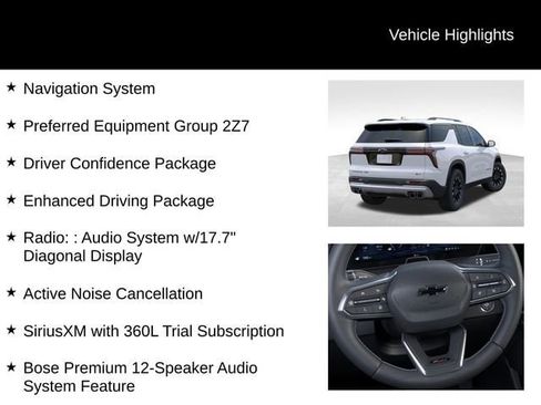 New 2026 Chevrolet Traverse Z71 w/ Enhanced Driving Package AWD/4WD image 3