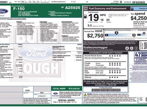 Certified 2025 Ford F150 Lariat w/ Equipment Group 502A High AWD/4WD image 39