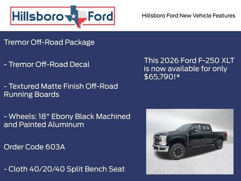 New 2026 Ford F250 XLT w/ Tremor Off-Road Package AWD/4WD image 5