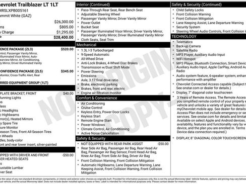 Used 2023 Chevrolet TrailBlazer LT w/ Convenience Package AWD/4WD image 2