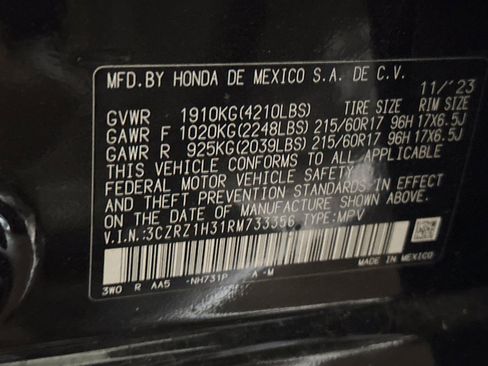 Used 2024 Honda HR-V LX image 3