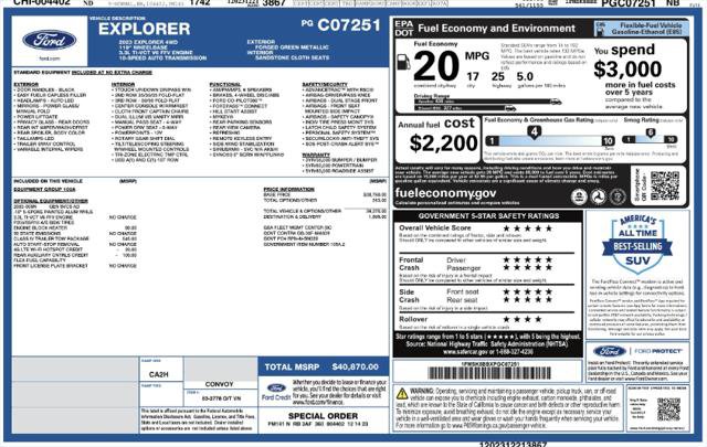 Used 2023 Ford Explorer 4WD w/ Class IV Trailer Tow Package image 4