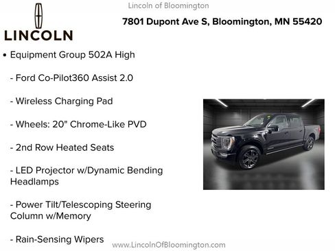 Used 2023 Ford F150 Lariat w/ Equipment Group 502A High image 9