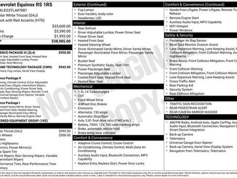 New 2026 Chevrolet Equinox RS w/ Convenience Package III FWD image 6