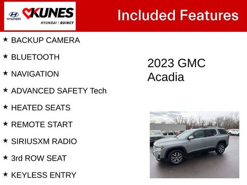 Used 2023 GMC Acadia SLT AWD/4WD image 2