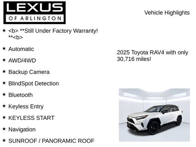 Used 2025 Toyota RAV4 XSE w/ Advanced Technology Package AWD/4WD image 8