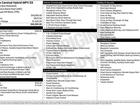 Used 2025 Kia Carnival EX FWD image 9