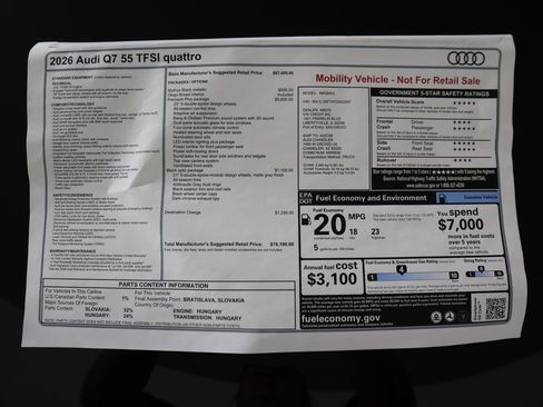 Used 2026 Audi Q7 3.0T Premium Plus w/ Premium Plus Package AWD/4WD image 10