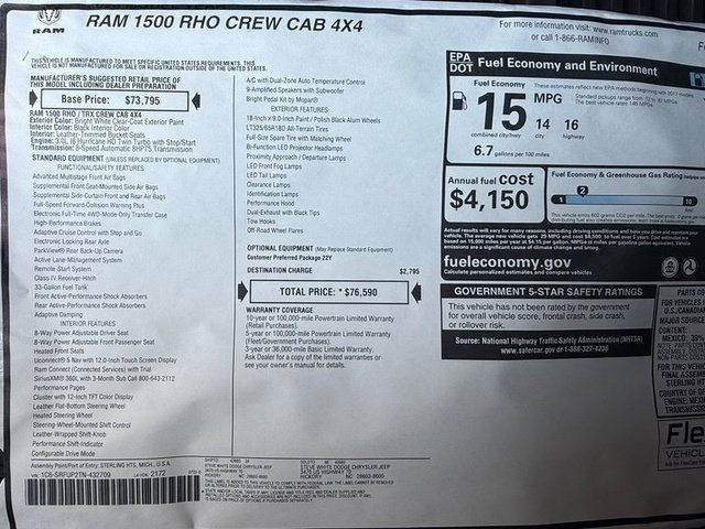 New 2026 RAM 1500 RHO AWD/4WD image 32