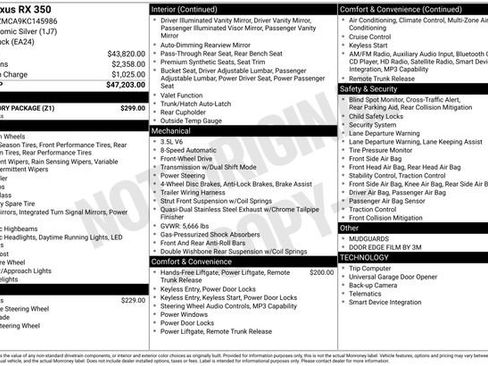 Used 2019 Lexus RX 350 FWD w/ Accessory Package image 10