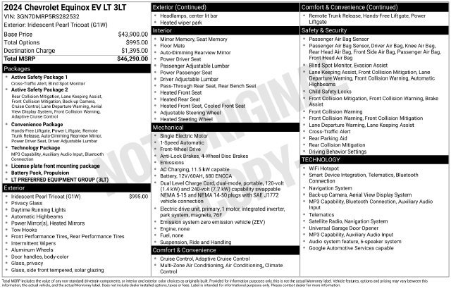 Certified 2024 Chevrolet Equinox EV LT FWD image 7
