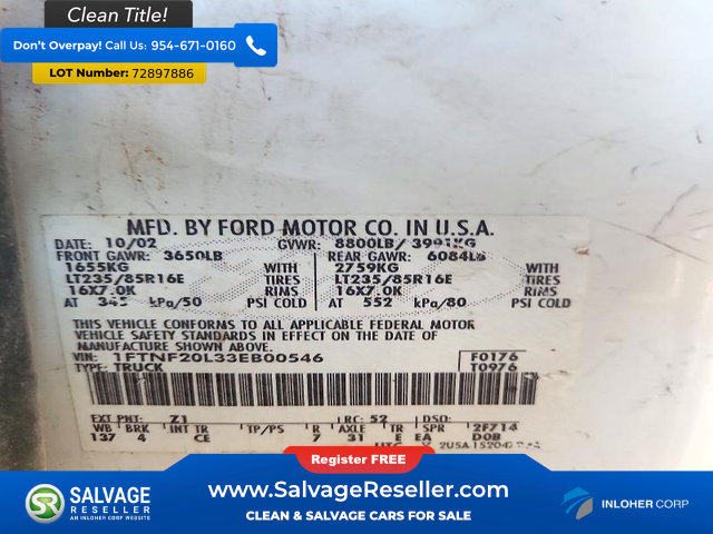 Used 2003 Ford F250 2WD Regular Cab Super Duty image 16