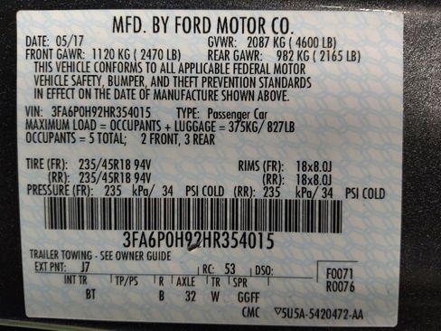 Used 2017 Ford Fusion SE w/ Fusion SE Technology Package image 33