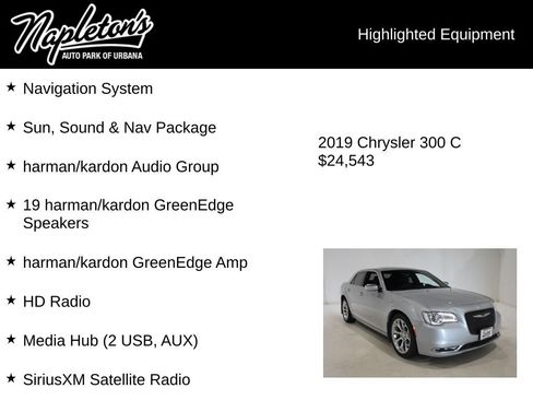 Used 2019 Chrysler 300 C w/ Harman/Kardon Audio Group RWD image 15