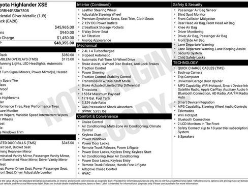 Certified 2024 Toyota Highlander XSE AWD/4WD image 24