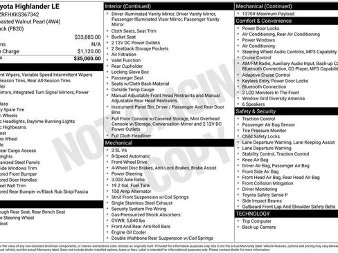 Used 2019 Toyota Highlander LE image 48