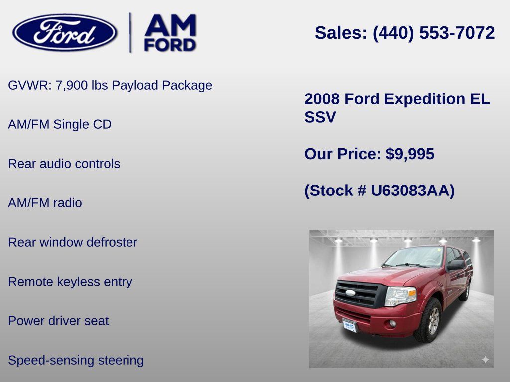Used 2008 Ford Expedition EL XLT AWD/4WD image 7