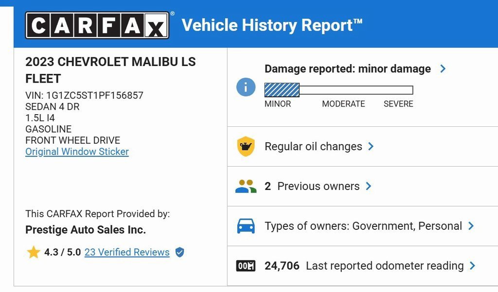Used 2023 Chevrolet Malibu LS FWD image 2