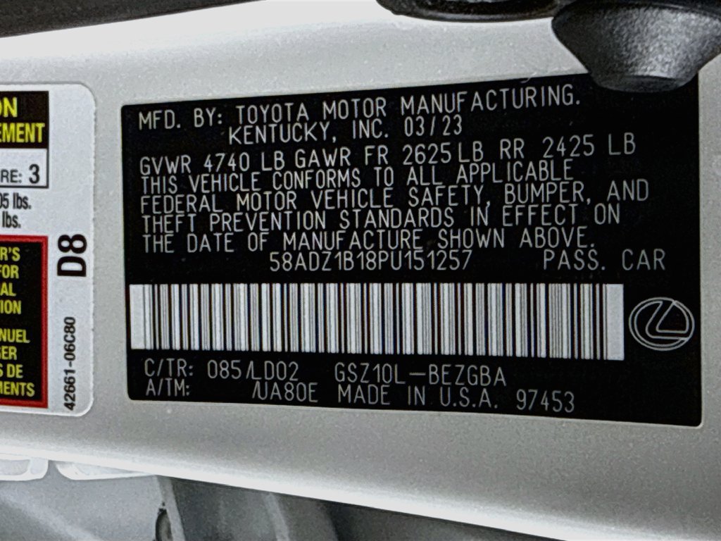 Certified 2023 Lexus ES 350 w/ Premium Package FWD image 33