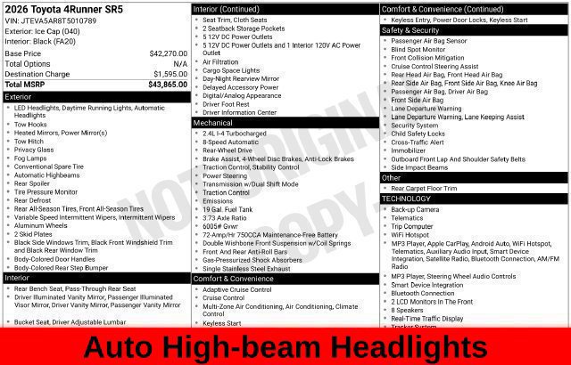 Used 2026 Toyota 4Runner SR5 RWD image 51