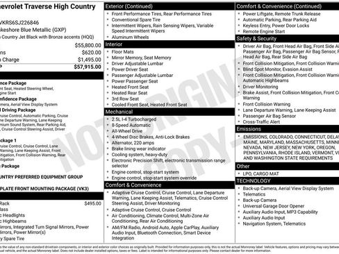 Certified 2025 Chevrolet Traverse High Country image 39